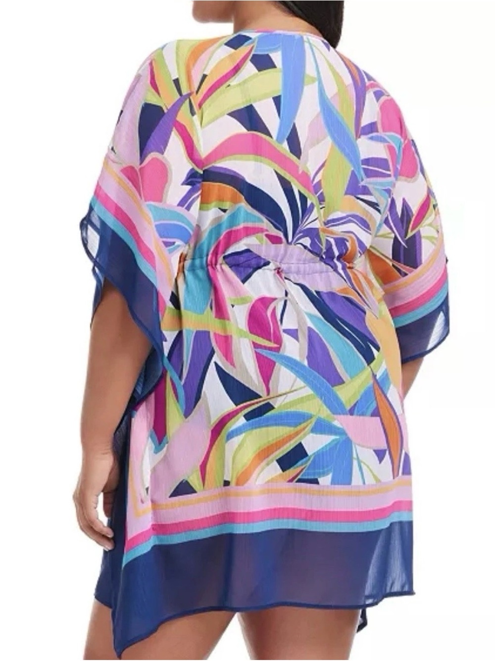 Bleu by Rod Beattie Bleu Rod Beattie Plus Size Living Color Caftan Cover-Up, 1X - Picture 2 of 6